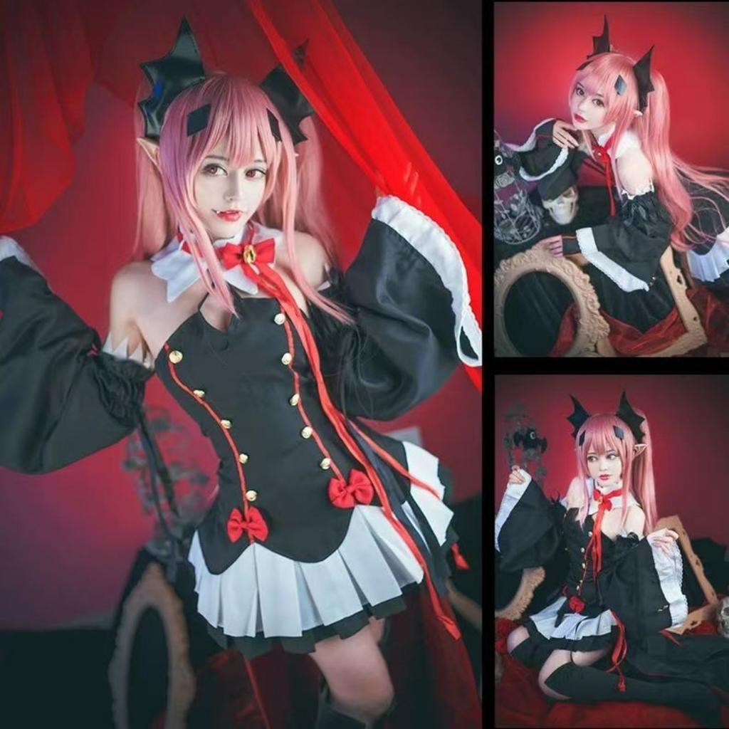Seraph Of The End Owari no Seraph Krul Tepes Cosplay Costume Uniform Wig Cosplay Anime Witch Vampire Halloween Costume For Women