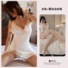 Sexy lingerie sexy lace slit temptation ice silk suspender skirt backless burst tits home
