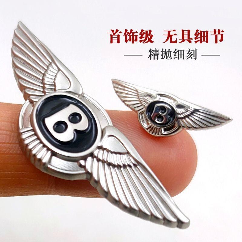 For Bentley LOGO Suitable For Bentley Brooches Badges Car Emblems Shirt Collar Labels Starlight Metal Lapels High-endAccessories