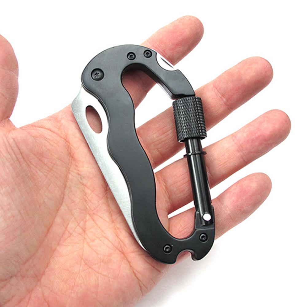 Tools Pocket Outdoor Tool 5 In 1 Aluminum Alloy Bottle Opener Cross Screwdriver Fast Hanging Buckle Mountaineering Buckle