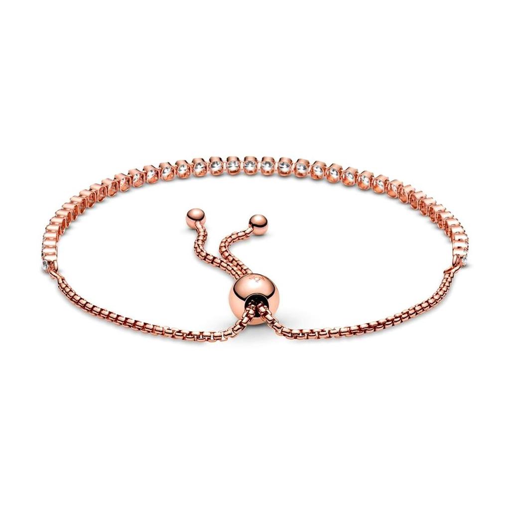 Pandora Sliding Clasp K Gold Bracelet Women bracelets Rose-Gold 589375C01