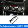 For Subaru Forester SK     Carbon Fiber Center Console Air Condition Switch Panel Cover Trim Car Accessories