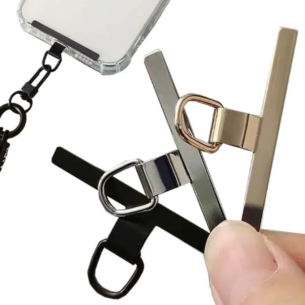 Stainless Steel Cellphone Strap Gasket Ultra-thin Phone Lanyard Straps Patch  Wrist Crossbody Strap