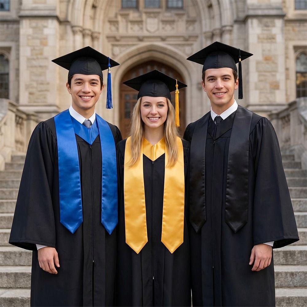 Bachelor Cap Graduation Season Set Satin Fabric Academic Honor Stole  Graduation Ceremony
