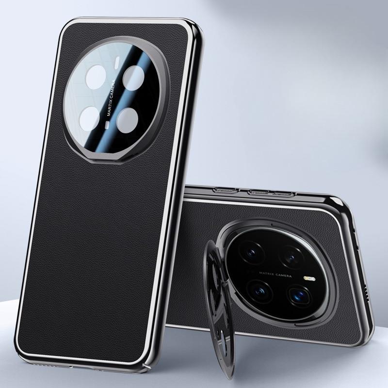 

Case for Honor Magic7, Vegan Leather with Metal Lens Mount чёрный