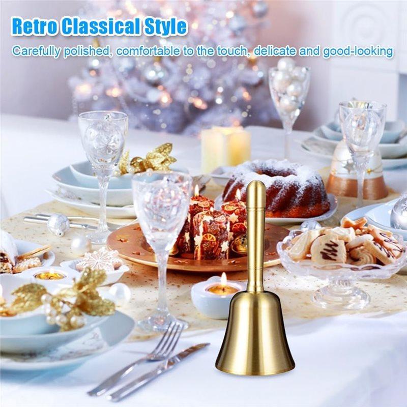 HHO-Handglocke Klassisch Für Schule, Kirche, Weihnachten - Multifunktionale Laute Essensglocke, Tischglocke, Empfangsglocke