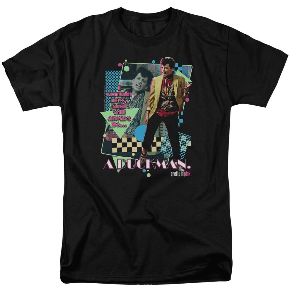 26 Pretty in Pink A Duckman T Shirt Mens Licensed 80s Movie Tee Duckie Black Unisex T-Shirt M