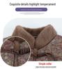 Plus Size Padded Cotton Coat for Middle-Aged Women - Winter Tang Suit Style
