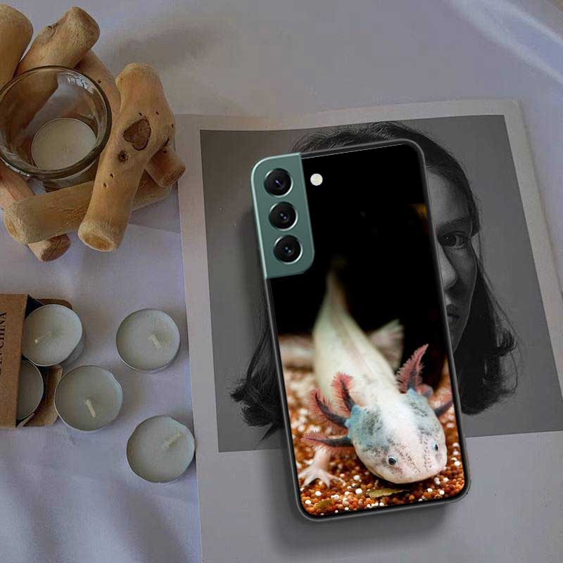 Smiling Salamander Phone Case For Samsung Galaxy S22 S25 Ultra S21 S10 Plus S26 Edge S20 S23 S24 FE Cover Silicone Soft TPU