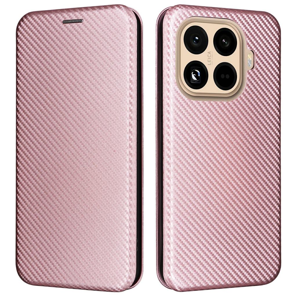 For Xiaomi 15T Pro Case Carbon Fiber Texture Drop-Proof PU Leather Phone Cover