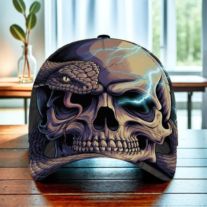D print POD skull baseball cap personalized European and American retro cap sun hat Halloween