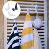 1pc Space-Saving White Plastic Hanger for Heated Towel Radiator Rail - Durable Bath Hook Holder for Towels, Scarves & More, Easy Install, Drying Racks