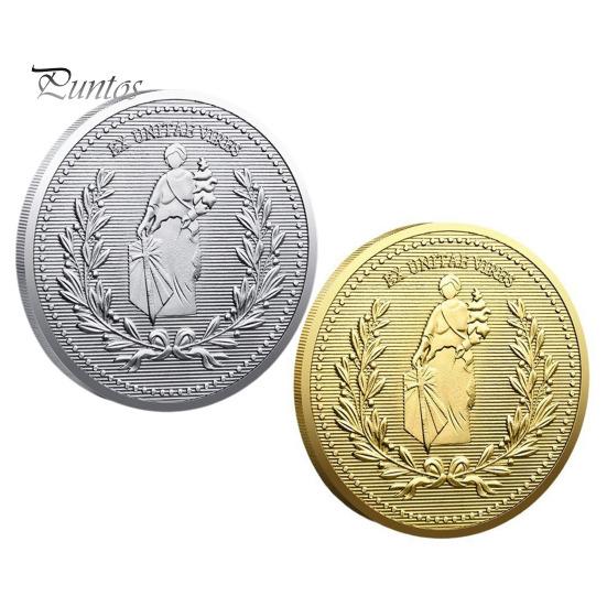 Löwenmünze, Glücksbringer, doppelseitige Münze mit Gravuren der Löwengöttin, Metall-Sammelmünze als Filmrequisite für Sammler, Filmfans