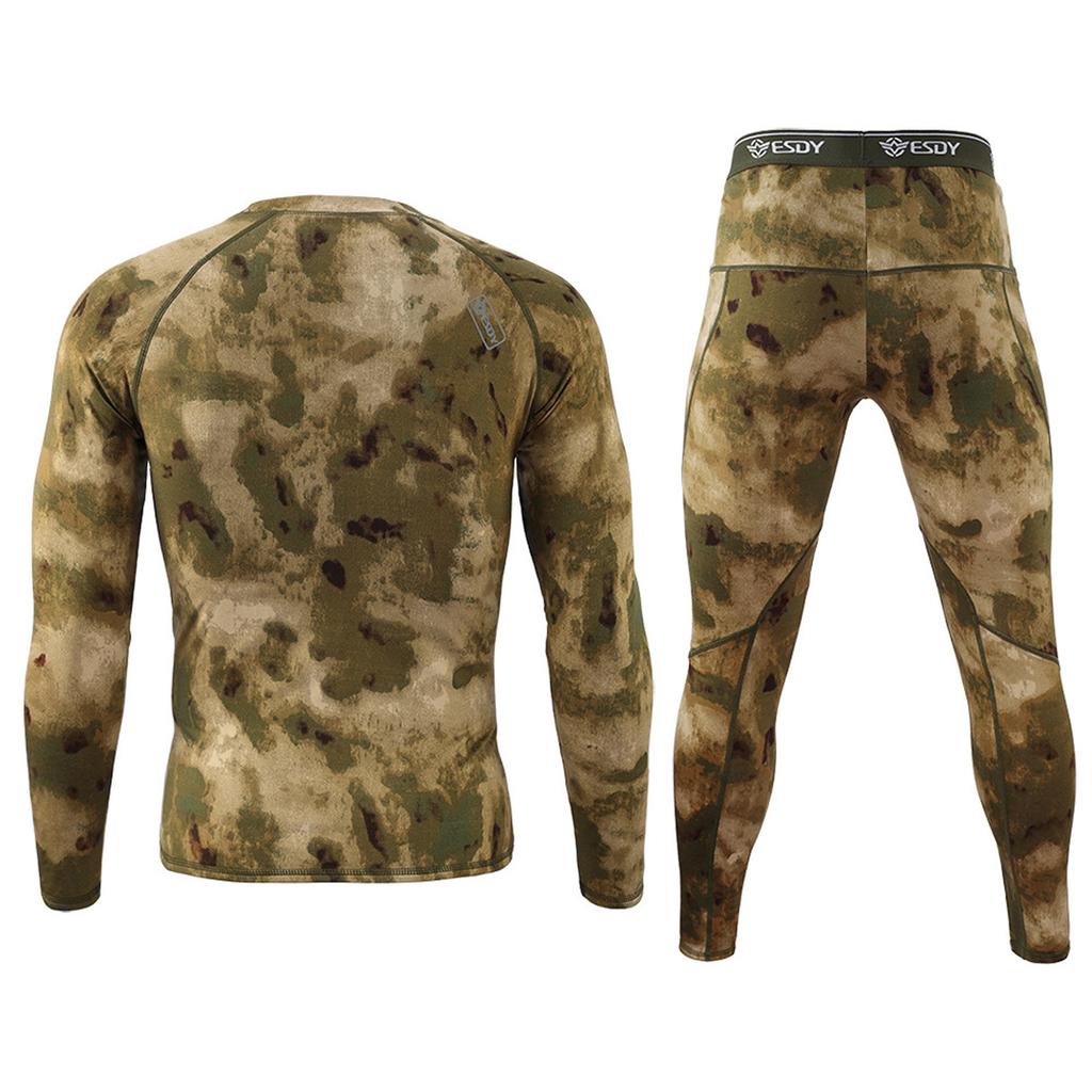 T-shirt de fitness imprimé camouflage pour hommes, hauts à séchage rapide, pantalons de sport, combinaison moulante de basket-ball