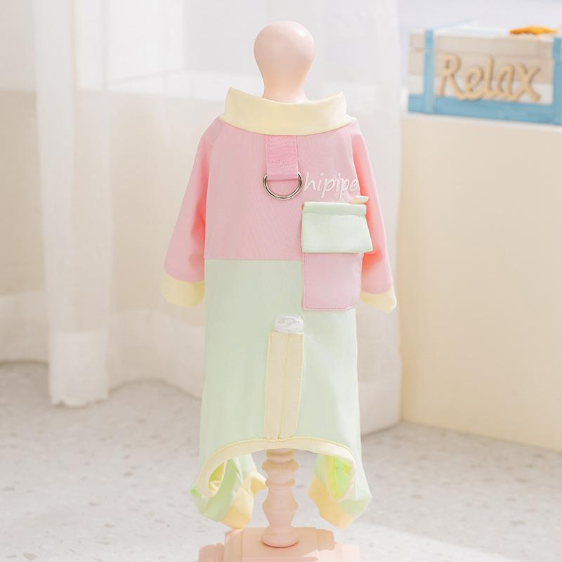 Pet elastic ice silk  clothes for outdoor leash control to prevent loss of cat clothes and dog clothes XS