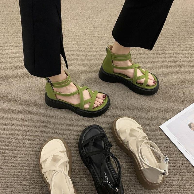 Sommer Plateau Damen Sandalen Riemen hinten Offene Zehen Elegant Damen Sandalen Schuhe Outdoor Lässig Strand Sandalen Sandalias De Mujer