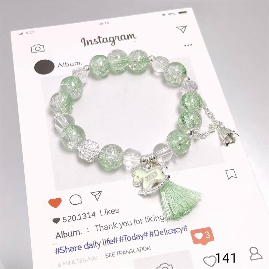 Mori Style Mermaid Crystal Bracelet - Sweet, Versatile Design for Women, Students, and Best Friends.
