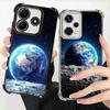 Earth Stars Space Universe Plating Phone Case For Xiaomi Redmi Note 14 15 Pro Plus 13 12 11 11S 11T 10 9S 9 5G Anti-Fall Airabag