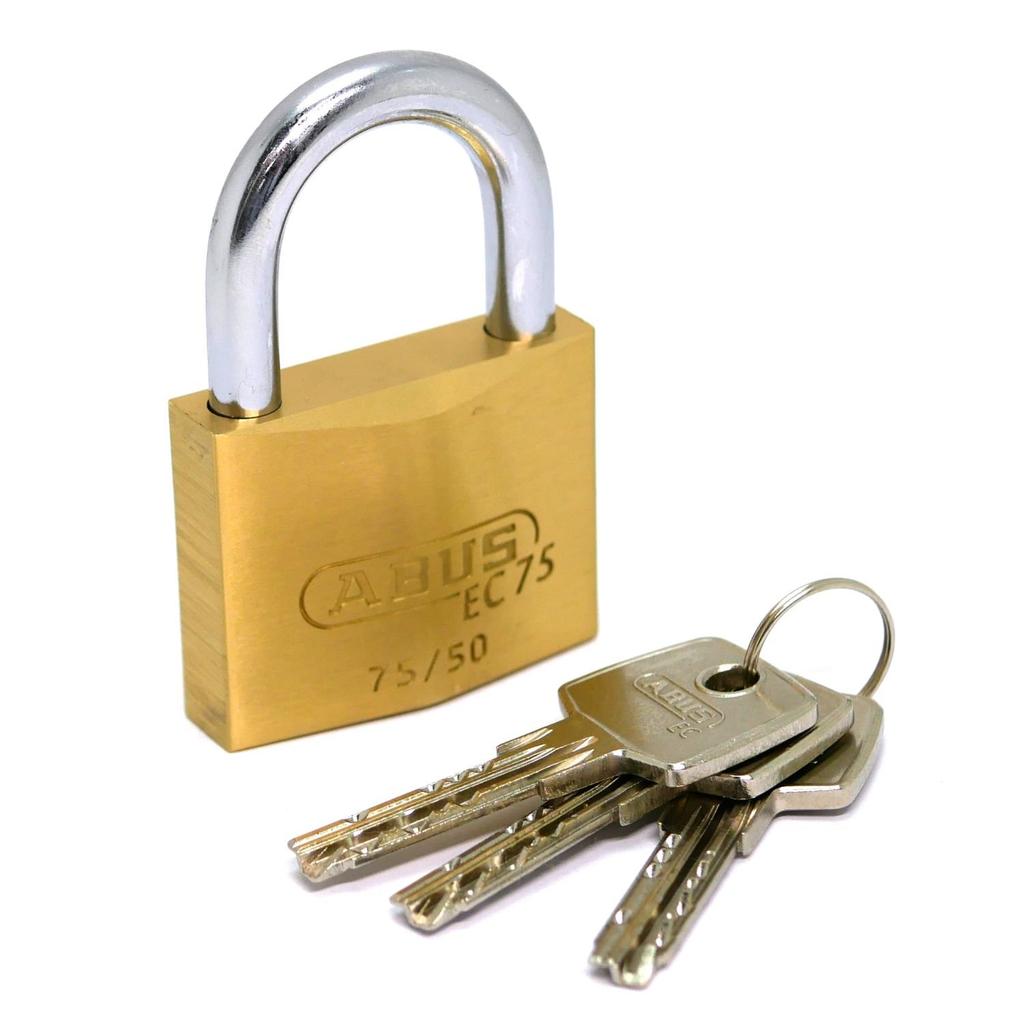 ABUS Brass Padlock KD Dimple Cylinder Individual Number BPEC75/50