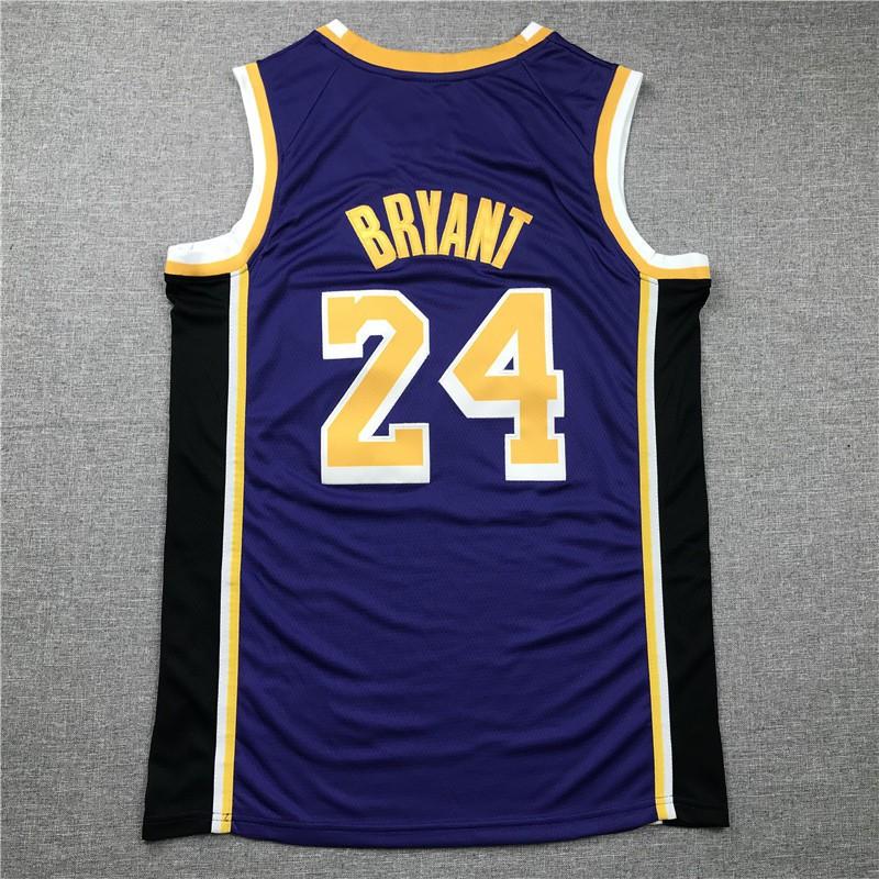 Embroidered NBA Los Angeles Lakers 24 Kobe Bryant Basketball Jersey Men Women Fall Winter