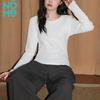 NOMe Women's Crew Neck Slim-Fit Long Sleeve T-Shirt