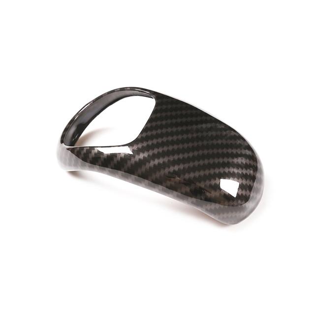 Carbon Fiber Style Car Gear Shift Head Protective Cover Trim Fit For Nissan Frontier 2014 Auto Interior