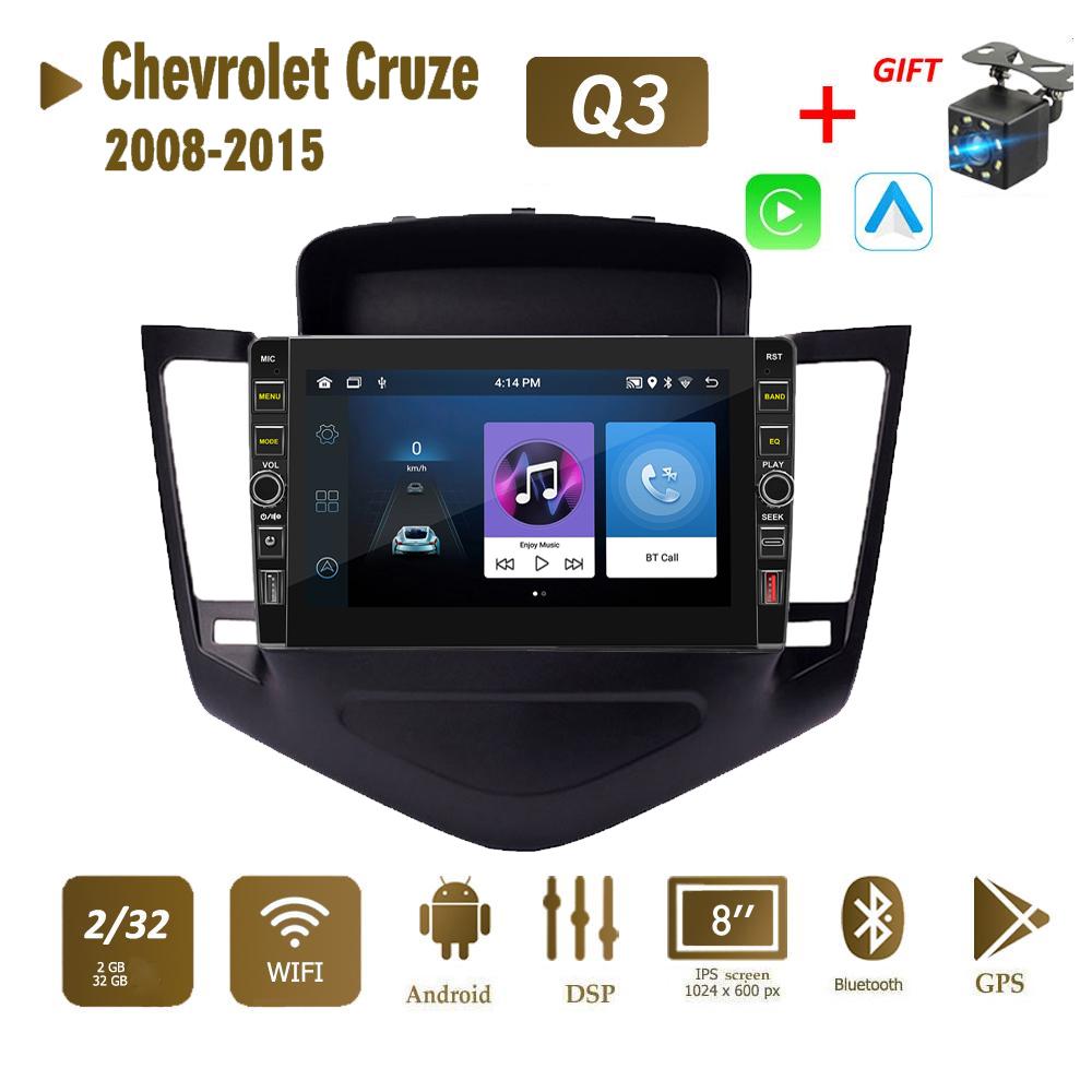 

8-дюймовый автомобильный радиоприемник 2 Din Android для Chevrolet Cruze 2008-2015 с кнопочной ручкой головного устройства стерео GPS WIFI навигация мультимедийный плеер Carplay 2 + 32 ГБ 2+32GB