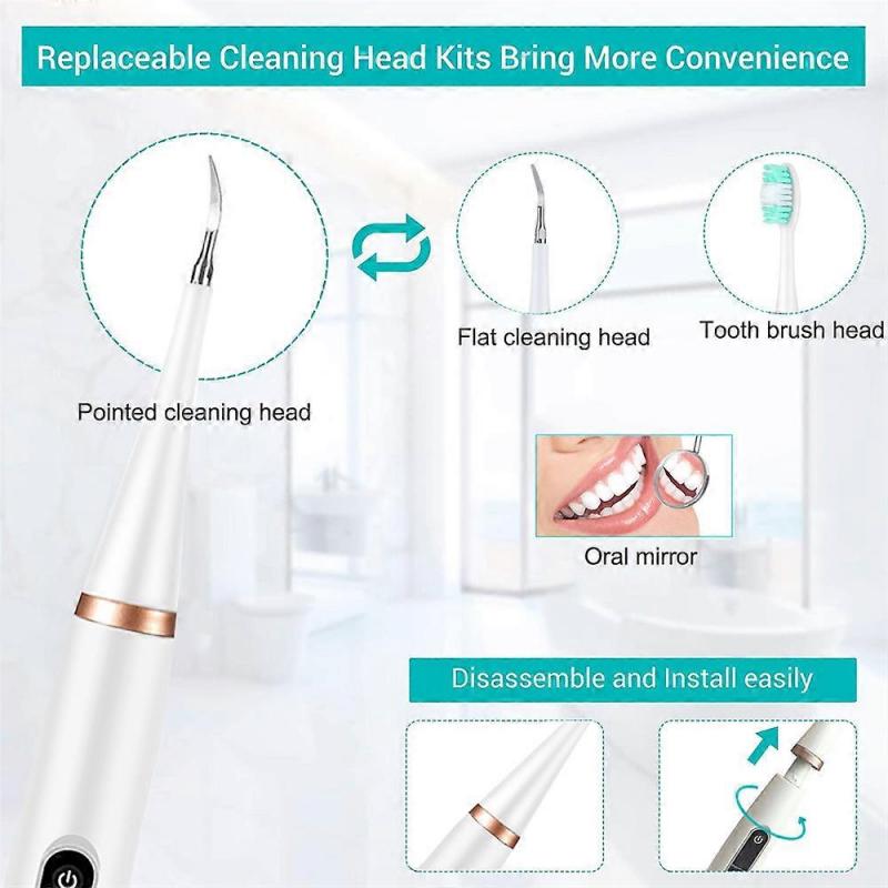 Powerful Ultrasonic Plaque Remover for Teeth with 5 Modes - Dental Tooth Cleaner
