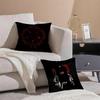 Anime C-Castlevania Cushion Cover Anti-dustmite Pillowcase Invisible Zipper Silky Short Plush Sofa Cushion Cover