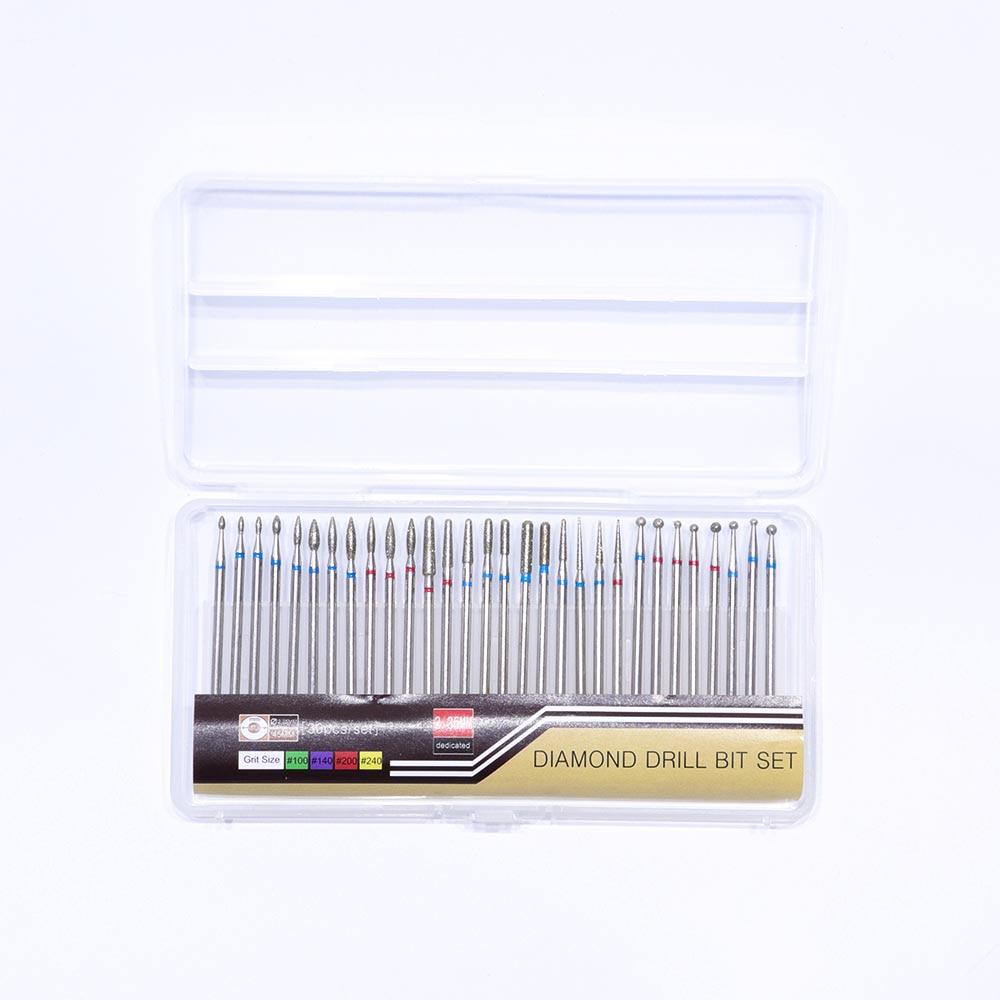 30 stücke Diamant Fräsen Bohrer Elektrische Nagel Dateien Hartmetall Polierer Cutter Für Maniküre Nagel Werkzeuge Volle Schönheit