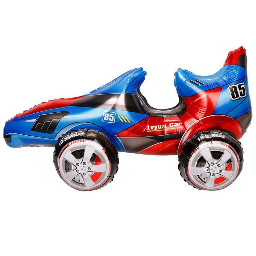 Car Theme 3D Cartoon Car Foil Balloon Racing Balloon Birthday Party