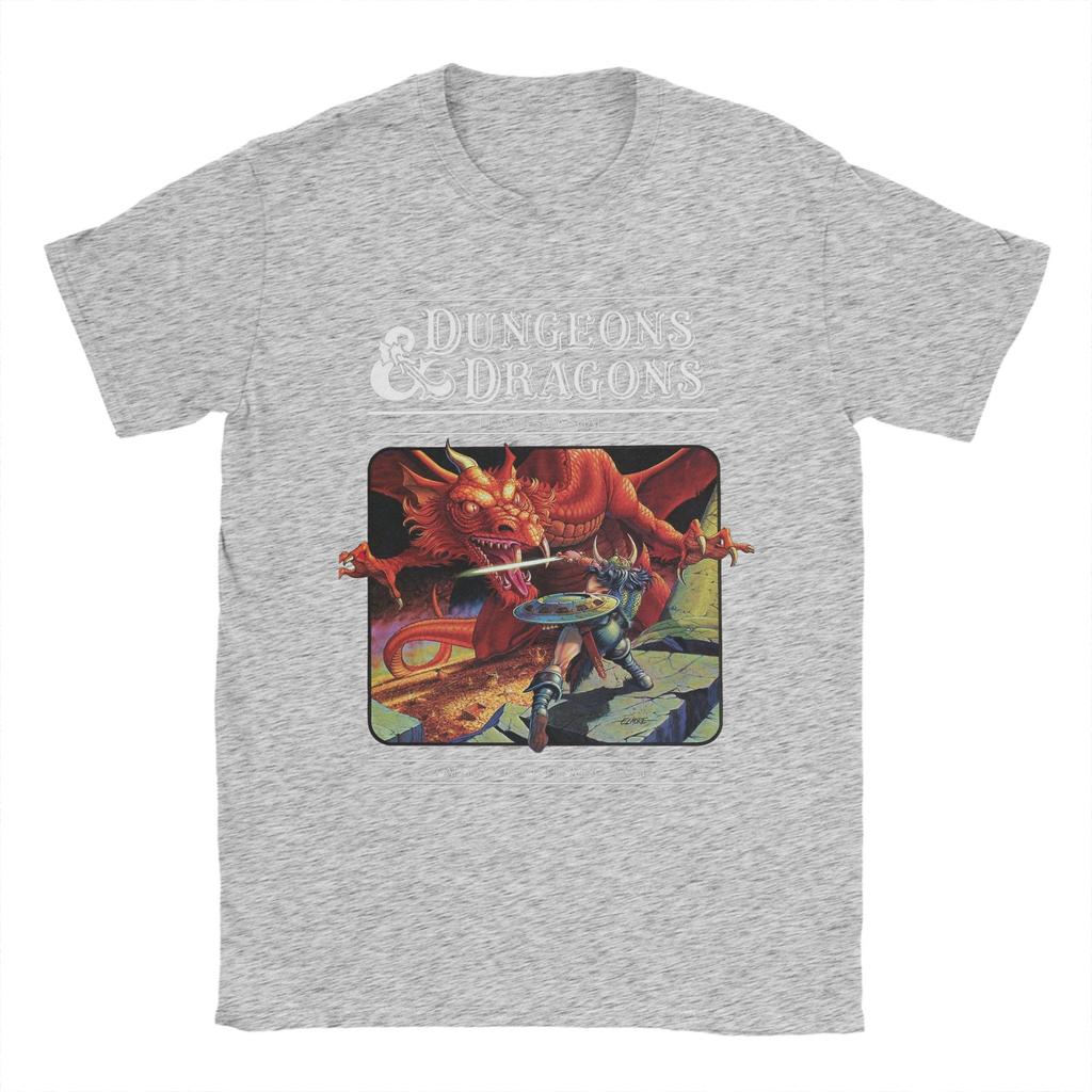 2026 Sommer Herren T-Shirt Dungeon Dragon DnD Lustiges Baumwoll-T-Shirt Kurzarm Rundhals Kleidung Geschenk Kreative Herrenbekleidung