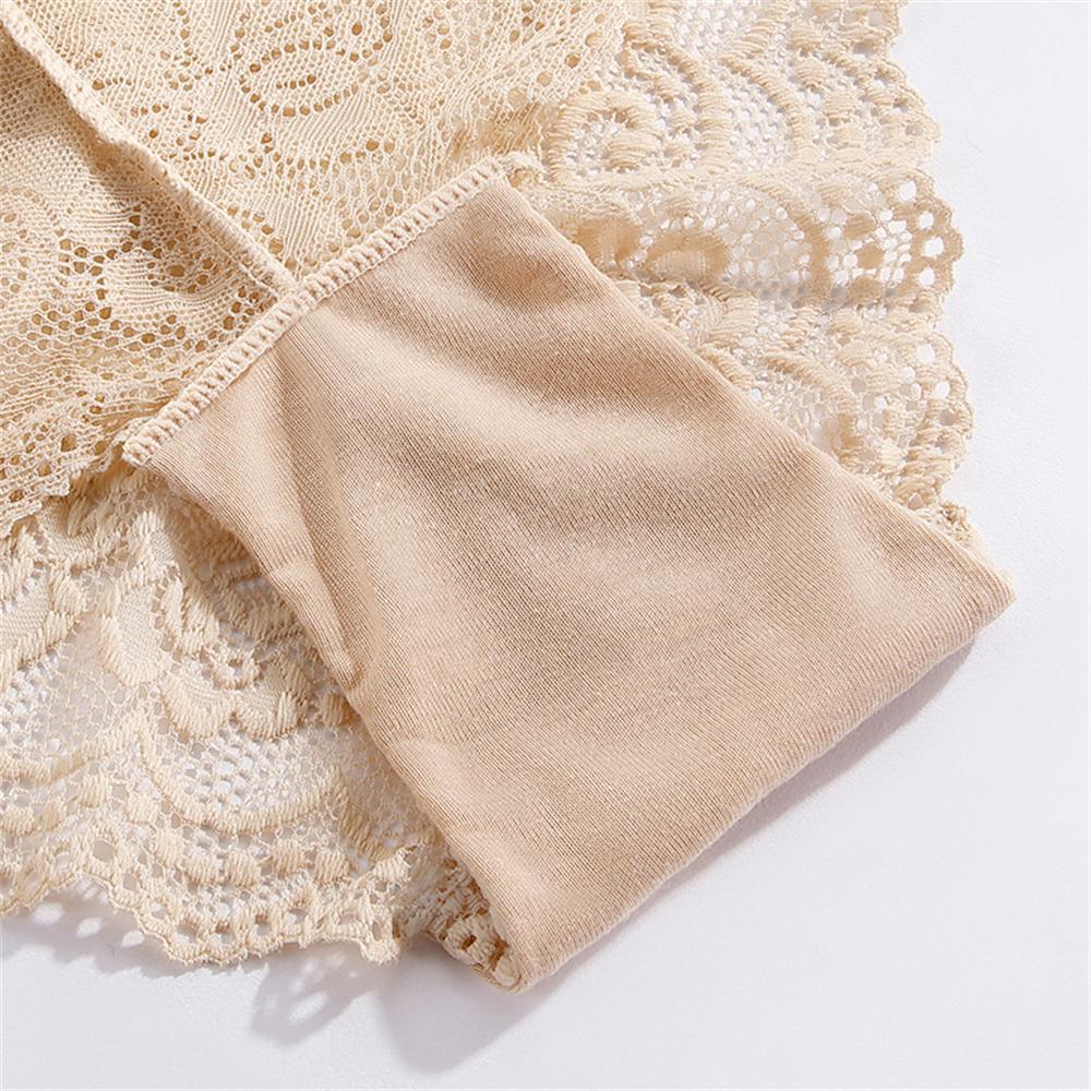 Women's Panties Set Sweet Lace Female Underwear Hollow Out Sexy Lingerie Soft Lace Satin Briefs Cozy Woman Underpants 6 Pcs/set