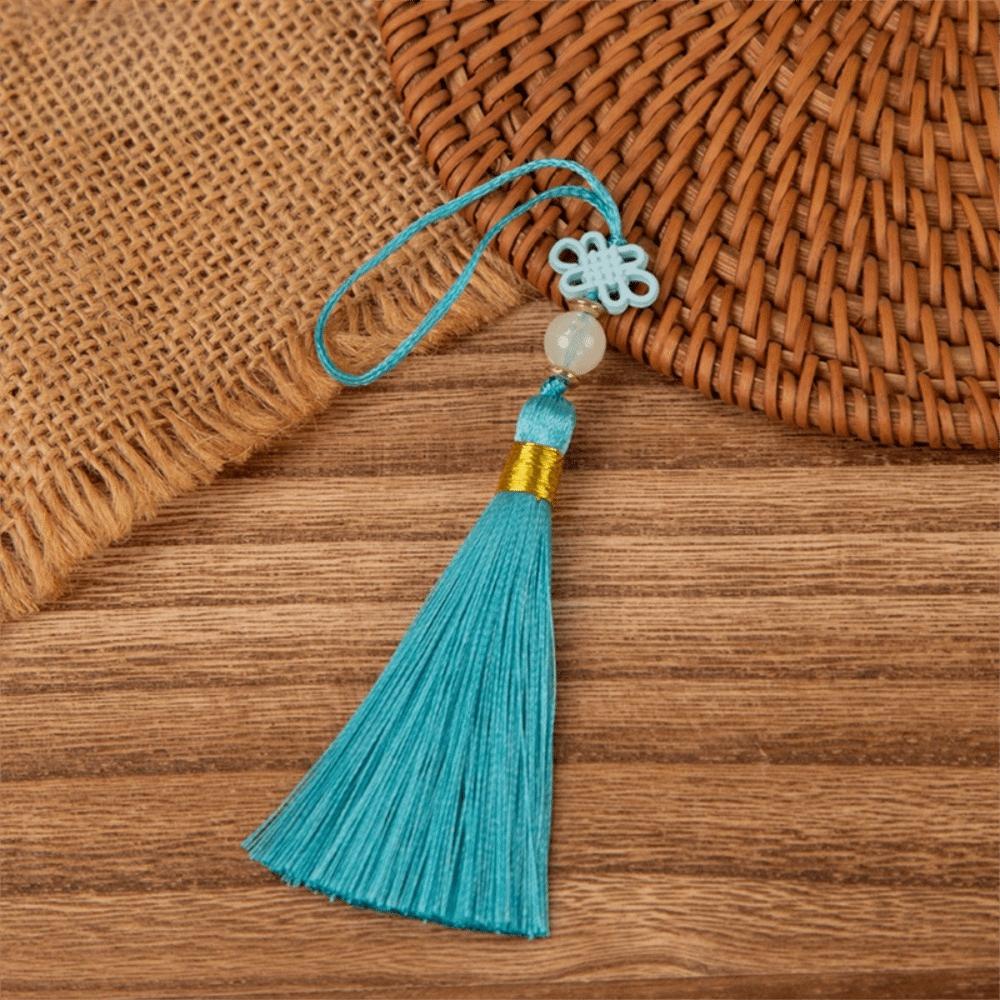 10PCS Multicolor Tassel Chinese Knot Tassels With Jade Beads Jade Beads Tassels For Jewelry Making