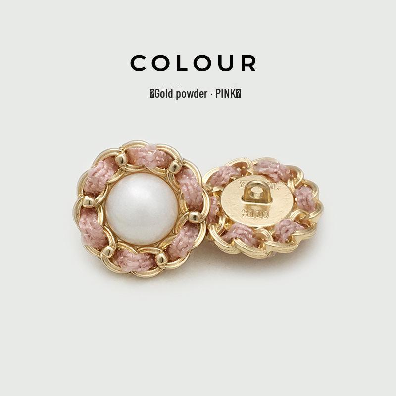 Luxury Handwoven Metal Pearl Diamond Coat Buttons