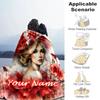 1PC Custom Name Floral Fantasy Portrait flannel blanket versatile,all-season throw suitable for the living room,bedroom,camping,travel,and gift