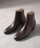 Firenze Atelier 4.7Cm Castarsole Minimal Zipper Ankle Boots 3335 [Brown Fg]