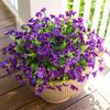 Artificial Morning Glory Flowers for Outdoor UV Resistant Faux Plastic Plants for Home Planter Porch Yard Window Decor