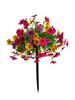 Fiore Artificiale, Petunie Artificiali Con Paletto, Fiori Finti da Esterno da 18" Per Giardino, Cortile, Fioriera e Portico