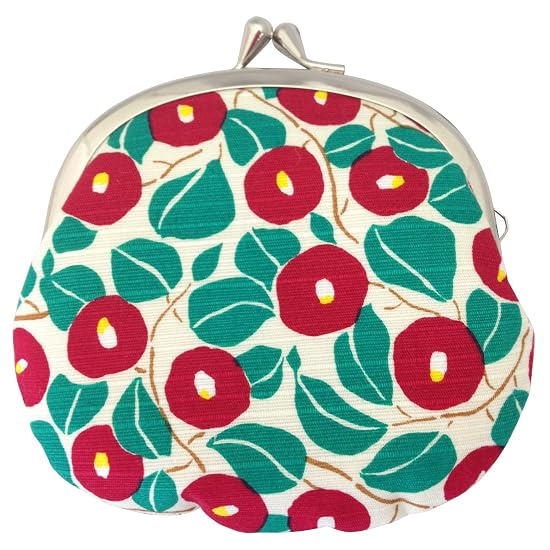 Kyoyu Made in Japan Gamaguchi (Clasp) Wallet Pouch, 100% Cotton, Flower, Approx. 12×11.5cm, Coin Pur