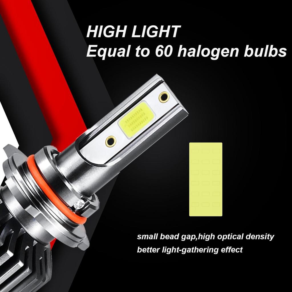 Fit For Chevy Silverado 1500 2500HD 2007-, 9005 H11 Bulbs,9005+H11 High & Low Beam Bulbs, 5202 Fog Lights, 500% Brightness, 6000K White,Plug and