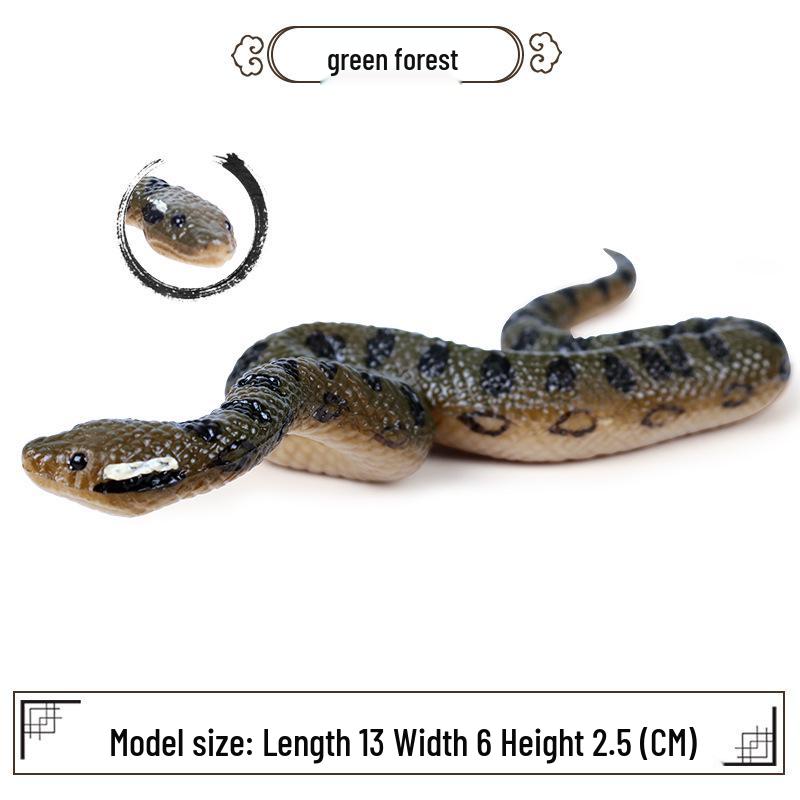 Green Anaconda Snake Model Toy - Wild Animal Simulation for Kids