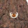 Round Yellow Tiger Eye Stone 925 Sterling Silver Promise Stackable Ring Jewelry RR-48-30