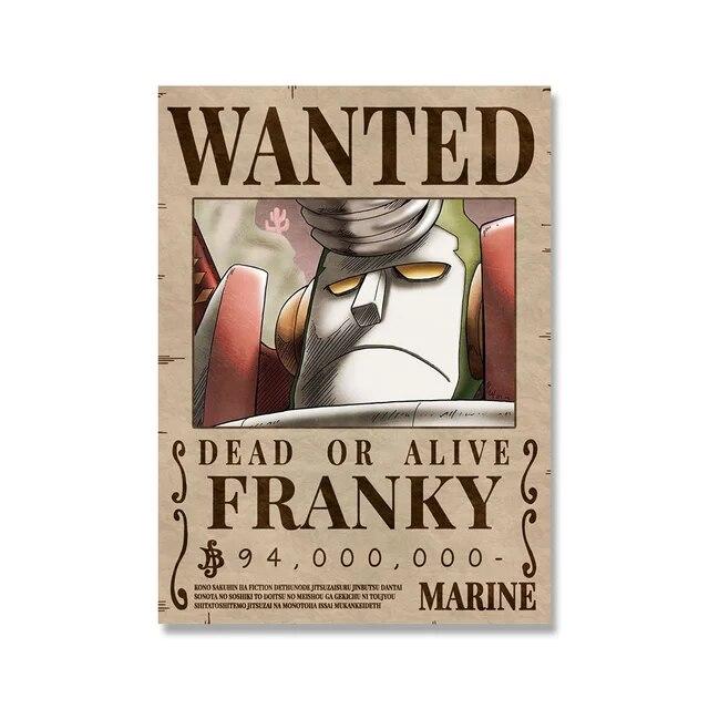 One Piece Canvas Paintings Luffy Japanese Anime Poster Bounty Picture and Print Home Decor for Living Room Kids Gifts Decoration No Frame