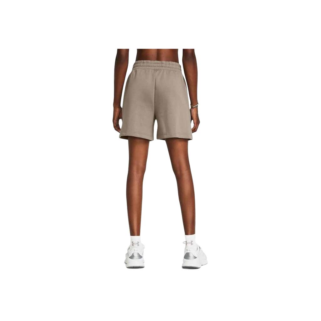 Under Armour Unstoppable Solid Fleece Pleated Training Shorts Women Shorts Brown 1382764-200
