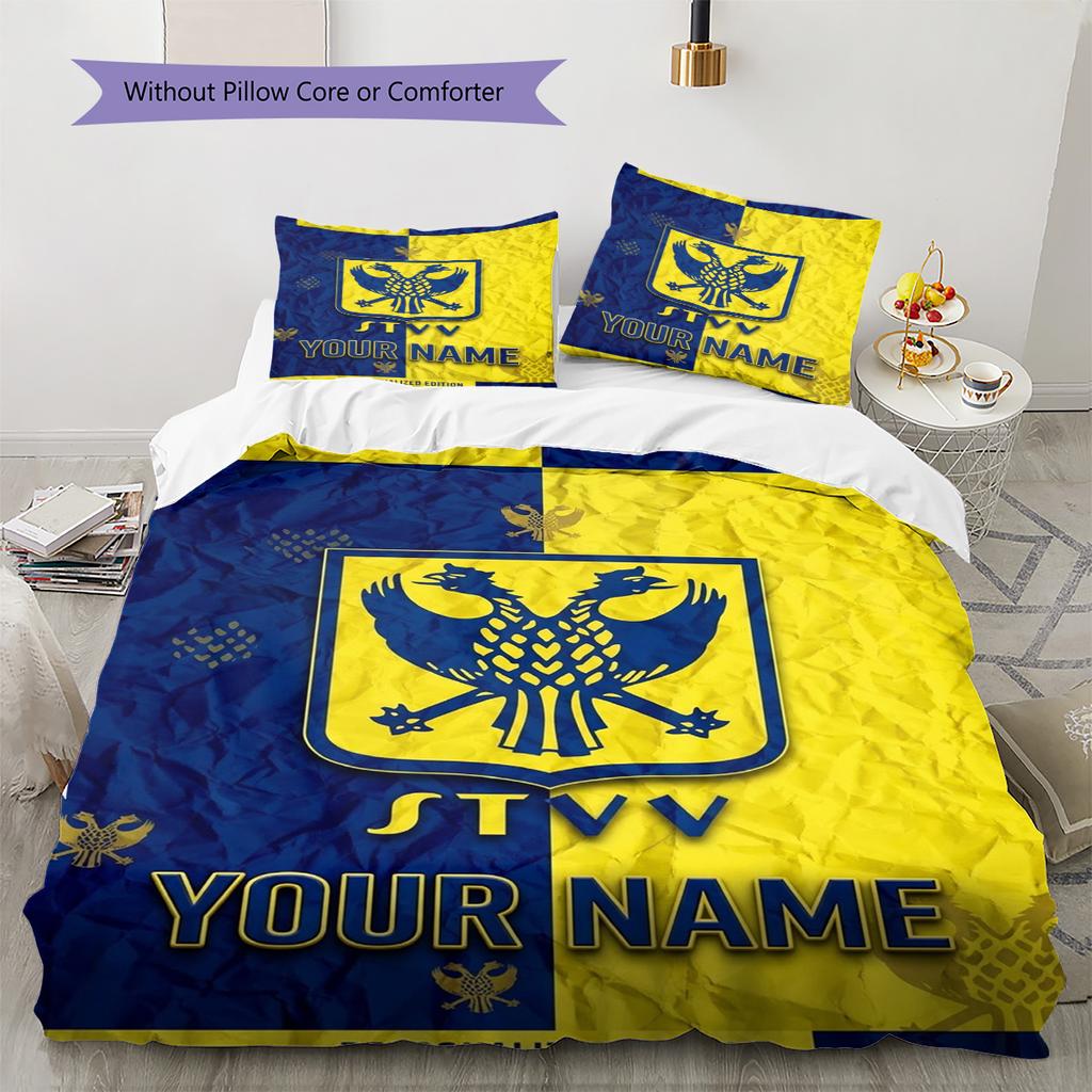 Name Custom Sint-Truidense VV Pattern Bedding Set Quilt Cover Pillowcase Home Decor Gift (1 * duvet cover + 2 * pillowcase, without core)