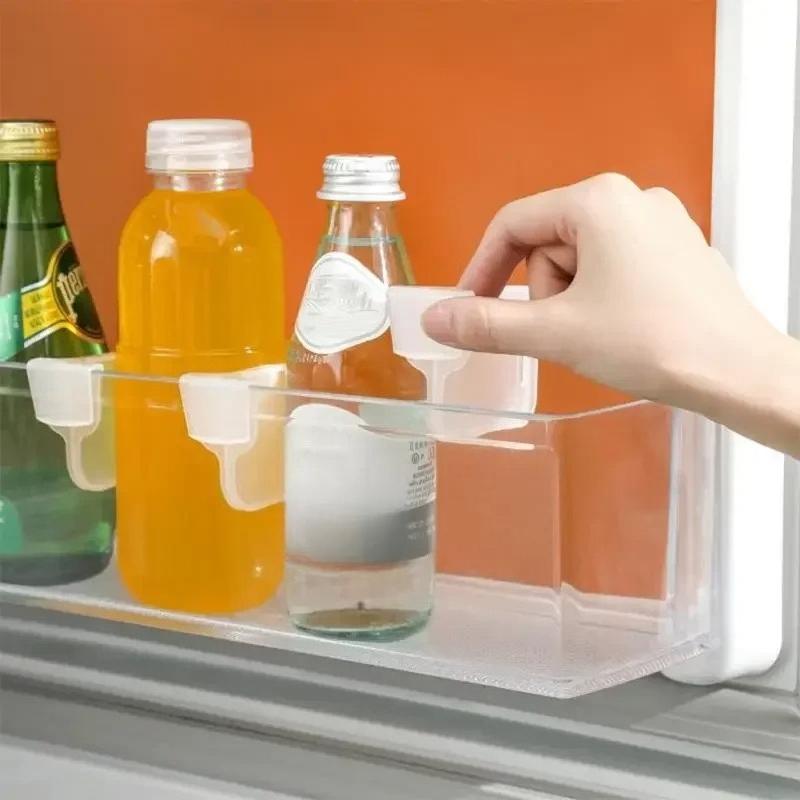 New Plastic Extendable Refrigerator Partition Fridge Shelf Dividers Clip Adjustable Separators Household Kitchen Accessories