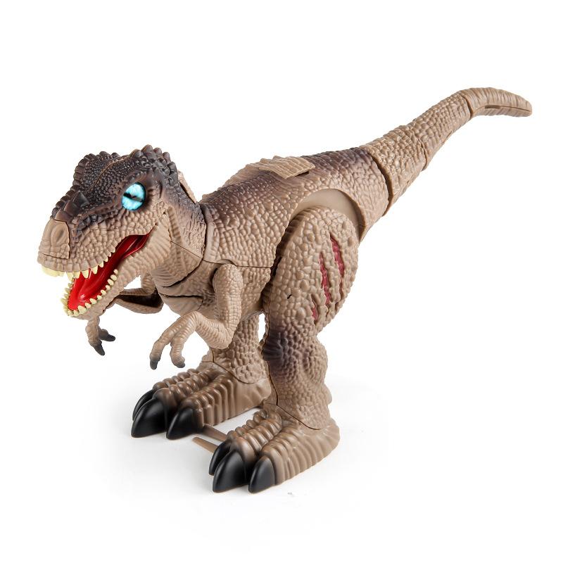 Electric Walking Dinosaur Infrared Remote Control Dinosaur Toys Children Assembled Puzzle Dinosaur Model
