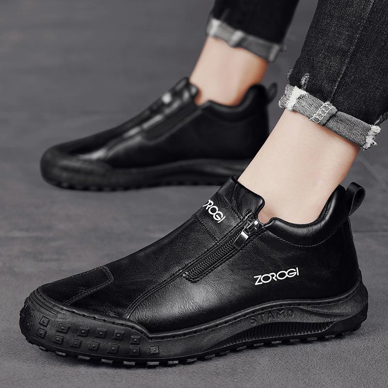 Spring mid-help zipper outdoor casual shoes personalized shoes