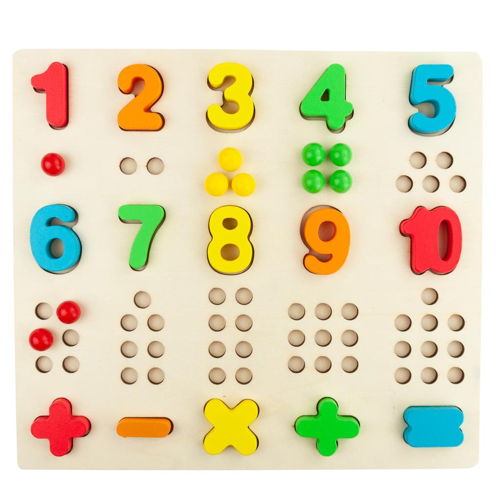 TG67019 Wooden Caterpillar Train Educational Puzzle Learning Numbers